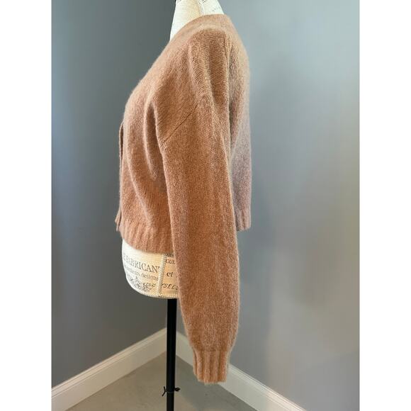 Everlane V-Neck Cropped Fall Cardigan Sweater Medium - Picture 4 of 6